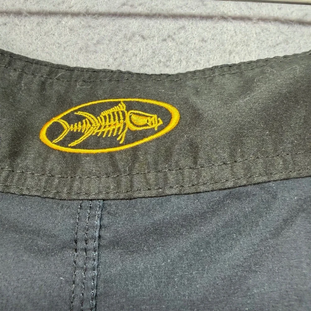 Tormenter Mens Fish Graphic Board Shorts Black Blue Yellow Size 34 Fishing Surf